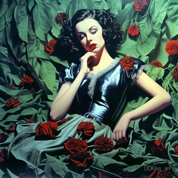 제목이 "The Wild Rose"인 디지털 아트 Ddking로, 원작, 디지털 인쇄