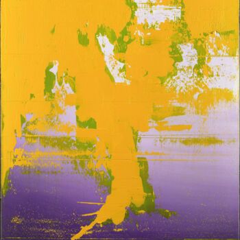 Painting titled "Ex Animo" by Nemanja Nikolic, Original Artwork, Acrylic Mounted on Wood Stretcher frame
