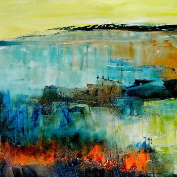 Peinture intitulée "MARINE REF. 149H" par Michèle Froment, Œuvre d'art originale, Huile Monté sur Châssis en bois