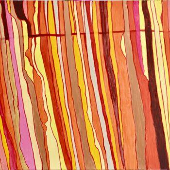 Peinture intitulée "Strates verticaux" par Georges Lievre, Œuvre d'art originale, Acrylique