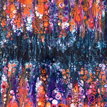 Painting titled "Arrachement" by Ghislaine Chapuis, Original Artwork, Acrylic Mounted on Wood Stretcher frame