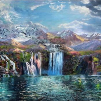 Painting titled "BELOW OF SUMMIT" by Abhishek Singh, Original Artwork, Acrylic