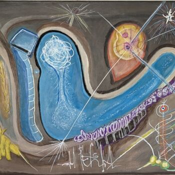 Peinture intitulée "ESPACIO FREATICO" par Juan Luis Gandulfo, Œuvre d'art originale, Acrylique Monté sur Châssis en bois
