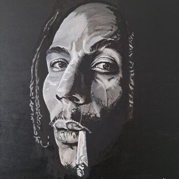 Painting titled ""Silver Bob"" by Alexandra Labauve, Original Artwork, Acrylic