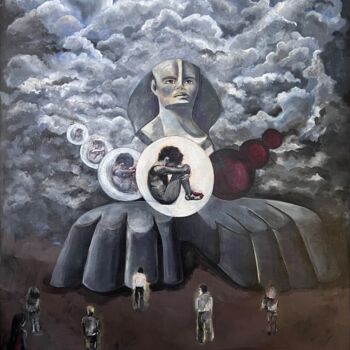 Painting titled "“Пуп земли»" by Elena Sagdeyeva, Original Artwork, Acrylic
