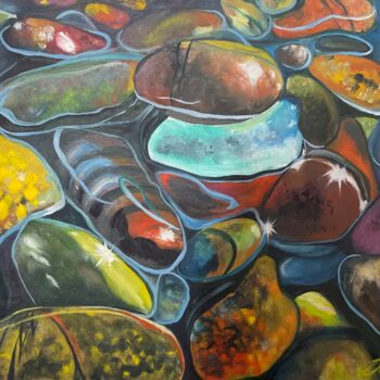 Pintura titulada "Stones" por Anna Pavlovich-Naneva, Obra de arte original, Oleo Montado en Bastidor de camilla de madera