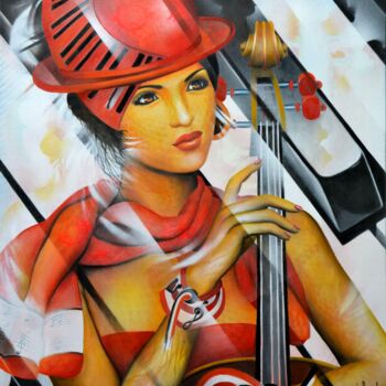 Peinture intitulée "Et que chacun se li…" par Jeannette Guichard-Bunel, Œuvre d'art originale, Huile Monté sur Châssis en bo…