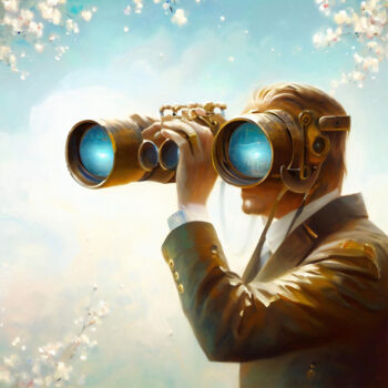 Arts numériques intitulée "I Spy with My Blue…" par Rodrigo Muñoz, Œuvre d'art originale, Image générée par l'IA