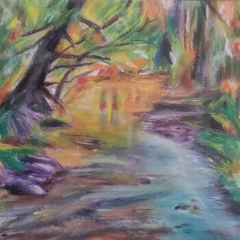 Drawing titled ""sous bois"" by Laudu, Original Artwork, Pencil