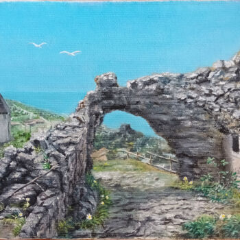 Ζωγραφική με τίτλο "Italia.Vecchia città" από Larisa Leontjeva, Αυθεντικά έργα τέχνης, Λάδι Τοποθετήθηκε στο Άλλος άκαμπτος…