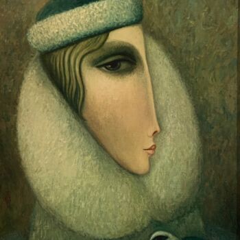 Peinture intitulée "Alina" par Segueï Smirnov, Œuvre d'art originale, Sérigraphie Monté sur Châssis en bois