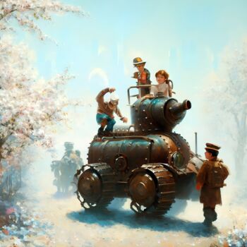 "Rusty Adventures" başlıklı Dijital Sanat Rodrigo Muñoz tarafından, Orijinal sanat, AI tarafından oluşturulan görüntü