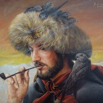Painting titled "Martinet" by Alexandre Barberà-Ivanoff, Original Artwork, Oil Mounted on Wood Stretcher frame