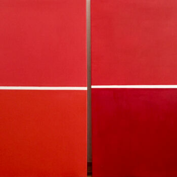 Painting titled "Shades of red" by Ellen R, Original Artwork, Acrylic