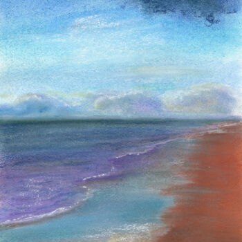 Рисунок под названием "Sea №29(Pastel)" - Elena Petrova, Подлинное произведение искусства, Пастель
