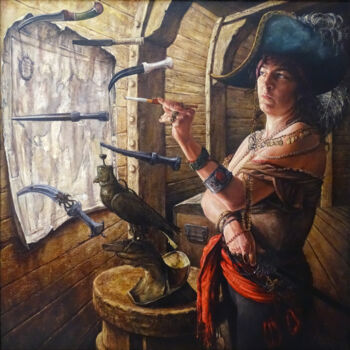 Peinture intitulée "Plan de Bataille" par Alexandre Barberà-Ivanoff, Œuvre d'art originale, Huile Monté sur Châssis en bois