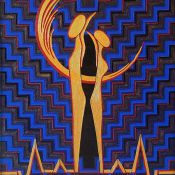 Pintura titulada "Without & Within" por Arpita B Ruparel, Obra de arte original, Acrílico