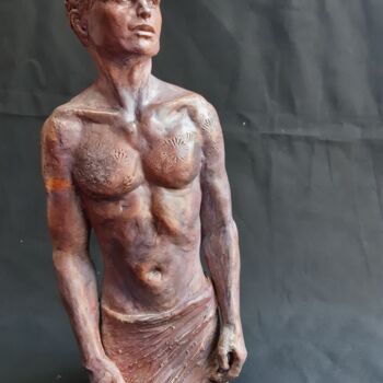 Sculpture intitulée "L'athlète" par Valerie Barrault, Œuvre d'art originale, Argile