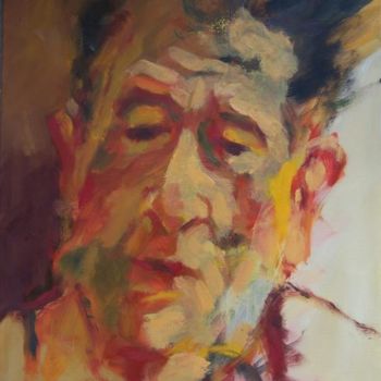 Peinture intitulée "Vieil homme" par Karine Lemoine, Œuvre d'art originale