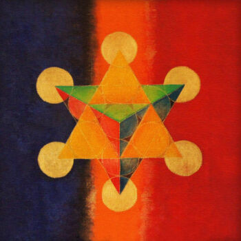 Pintura titulada "Merkaba" por Arpita B Ruparel, Obra de arte original, Acrílico