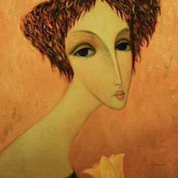 Peinture intitulée "Tamara" par Segueï Smirnov, Œuvre d'art originale, Sérigraphie Monté sur Châssis en bois
