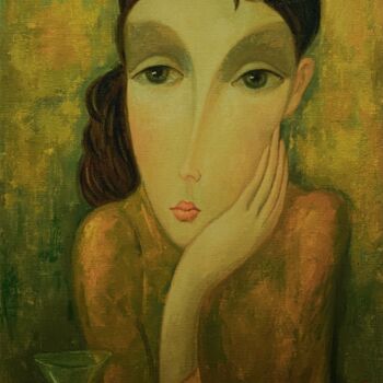 Peinture intitulée "Sasha" par Segueï Smirnov, Œuvre d'art originale, Sérigraphie Monté sur Châssis en bois