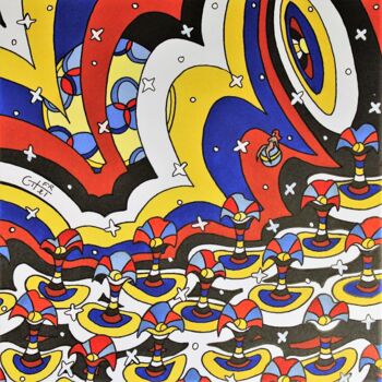 Drawing titled "Galaxie primaire da…" by Vincent Gibert, Original Artwork, Marker