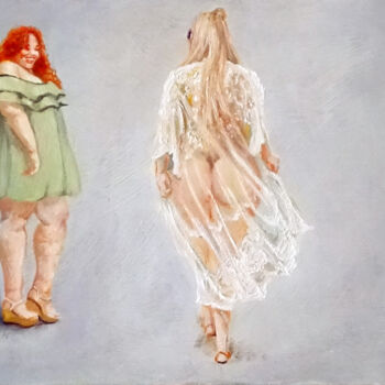 Painting titled "🍬Les Moqueuses 🍬Moc…" by Isabel Mahe, Original Artwork, Oil