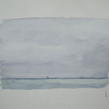 Peinture intitulée "MARINE 3" par Xavier Auffret, Œuvre d'art originale, Aquarelle