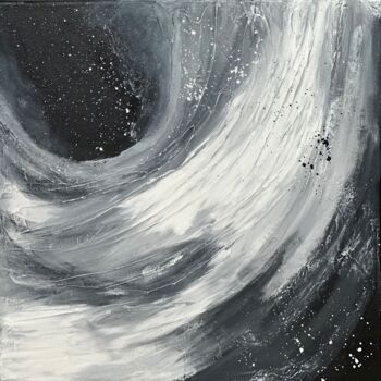 「Universe」というタイトルの絵画 Larisa Robinsによって, オリジナルのアートワーク, アクリル ウッドストレッチャーフレームにマウント