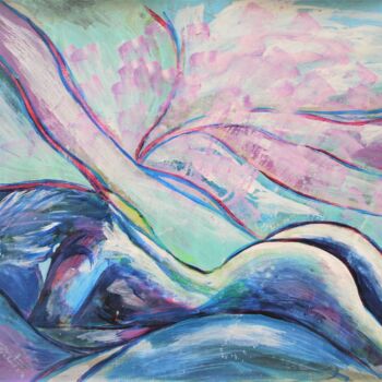 Malerei mit dem Titel "Curves" von Aleksandra Cherepanova, Original-Kunstwerk, Acryl