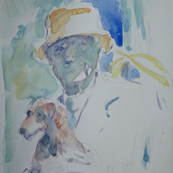 Peinture intitulée "BONNARD" par Xavier Auffret, Œuvre d'art originale, Aquarelle