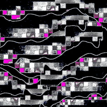 Fotografie getiteld "Squares 1b13c" door Ken Lerner, Origineel Kunstwerk, Digitale fotografie