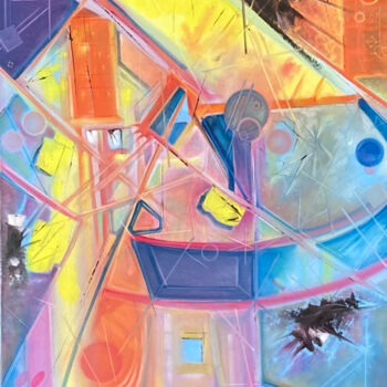 Peinture intitulée ""Conséquences"" par Guy Benson, Œuvre d'art originale, Huile