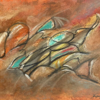 Peinture intitulée "Abstraction 3" par Guy Benson, Œuvre d'art originale, Huile