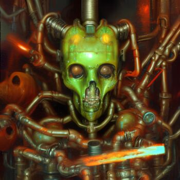 「Robot 555777224」というタイトルのデジタルアーツ Michael C Bertschによって, オリジナルのアートワーク, 2Dデジタルワーク