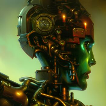 Digital Arts με τίτλο "Robot 555777227" από Michael C Bertsch, Αυθεντικά έργα τέχνης, 2D ψηφιακή εργασία