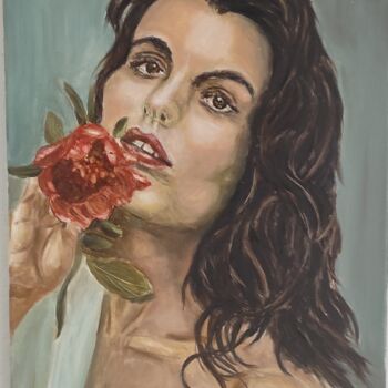 Painting titled "beauté" by Pascal Bourgouin, Original Artwork, Oil