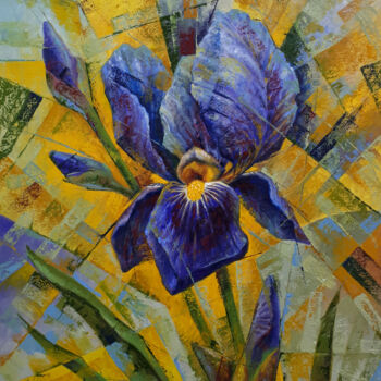 Schilderij getiteld "Iris" door Serhii Voichenko, Origineel Kunstwerk, Olie