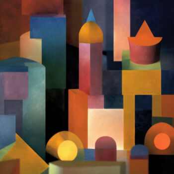 Arts numériques intitulée "Town 01" par Tsomi, Œuvre d'art originale, Peinture numérique