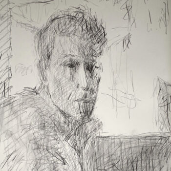 Dessin intitulée "DE STAEL" par Xavier Auffret, Œuvre d'art originale, Crayon
