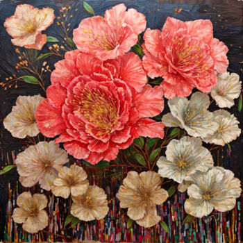 제목이 "azaleas"인 디지털 아트 Si Levin로, 원작, AI 생성 이미지 artwork_cat.에 장착됨