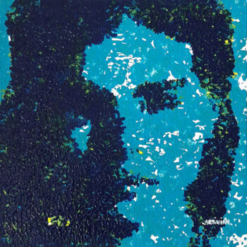 Peinture intitulée "Lisa portrait de fe…" par Sophie Artinian, Œuvre d'art originale, Huile Monté sur Carton