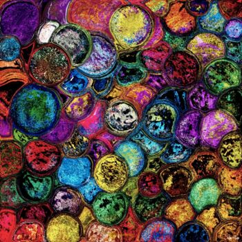 Arts numériques intitulée "Cachet 5" par Christian Elias, Œuvre d'art originale, Peinture numérique