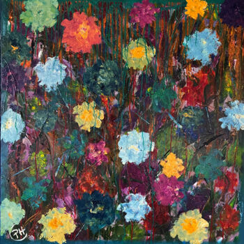 Painting titled ""EXHUBERANT"" by Philippe Ceulemans, Original Artwork, Oil