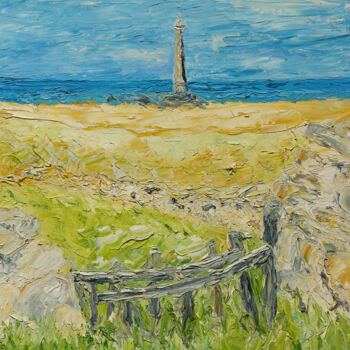 Painting titled "Cap de la Hague" by Stephane Delagneau, Original Artwork, Oil