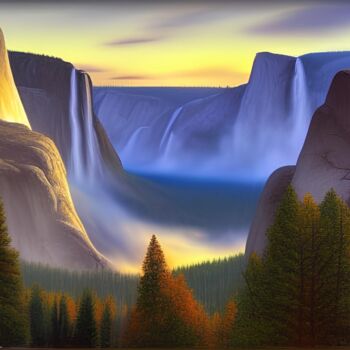 Digital Arts με τίτλο "Mountains 000000" από Michael C Bertsch, Αυθεντικά έργα τέχνης, 2D ψηφιακή εργασία