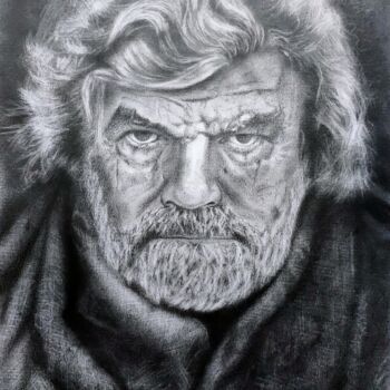 Dessin intitulée "Messner numéro un" par Yura Zaika, Œuvre d'art originale, Crayon