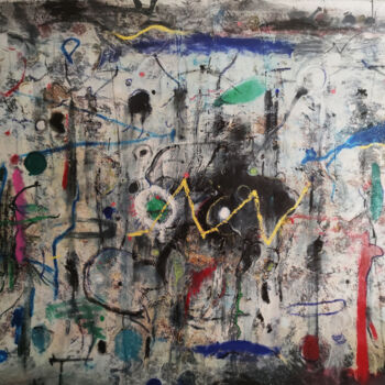 Peinture intitulée "past and present" par Karel Stoop, Œuvre d'art originale, Huile Monté sur Châssis en bois