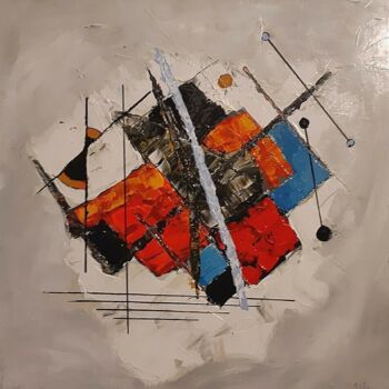 Painting titled "Ondes subliminales" by Claude Lépine, Original Artwork, Acrylic